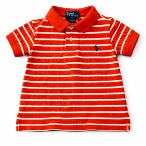 Ralph Lauren Toddler Polo Shirt 24M Red White Stripe Classic